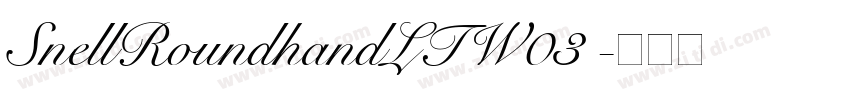 SnellRoundhandLTW03 字体转换